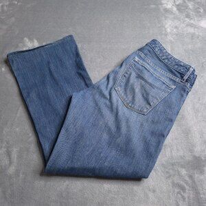 Gap 1969 Womens Curvy Bootcut Jeans 12 Short Medium Wash Stretch Altered